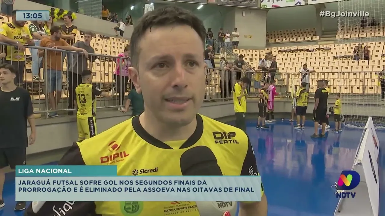 Liga Nacional: Jaraguá Futsal sofre gol nos segundos finais da prorrogação e é eliminado