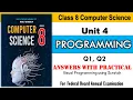 Class 8 Computer Unit 4 Programming Visual Programming in Urdu Federal Board Islamabad