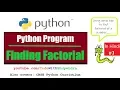Factorial program in Python in Hindi