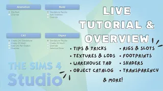 Sims 4 Studio Tutorial Overview and Live Q A