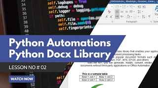 Python Automations - Python Docx Library