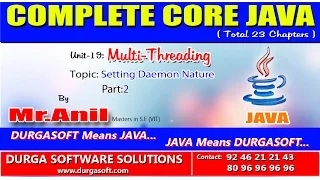 Core Java-Multi-Threading-Setting Daemon Nature-Part 2