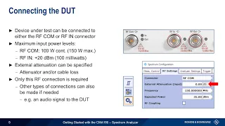 Getting Started with the CMA180 - Spectrum Analyzer