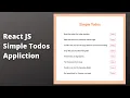 Simple Todos Application CCBP React JS Coding Practice 6 Solution React JS Todos Application