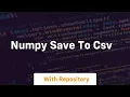 numpy save to csv