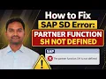SAP SD ERROR Partner Function SH Not Defined FIX IN 5 MINUTES