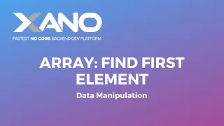 Array Find First Element