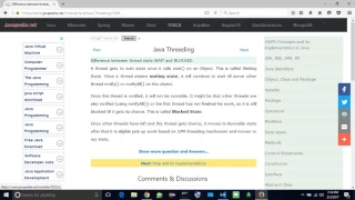 Difference between thread state WAIT and BLOCKED javapedia net