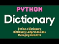 Python Dictionary Dictionary Comprehensions Part-4 Chapter 9 XII STD Computer Science