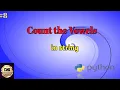 Python interview program count the vowels in Given string vowels count