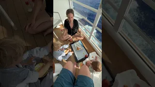 Is there anything better than a croissant with a view? #babyonboard #disneycruiseline #bahamas