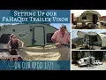 Setting Up Our PaHaQue Trailer Visor on Our Rpod 177