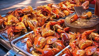 Amazing Night Market Street Food-Spicy Crabs, Grilled Oysters, Grilled Beef/海鮮夜市美食！螃蟹山,火烤巨大生蠔,香辣螃蟹