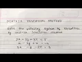 Matrix inversion method