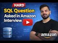 SQL Question asked in Amazon Interview Hard Level