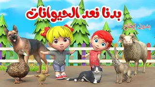 اغنية بدنا نعد الحيوانات بدون ايقاع 🥳 | اغاني اطفال بون بون