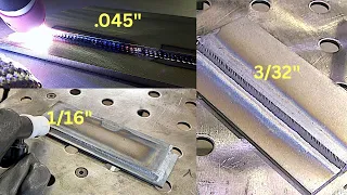 One Lap Joint, Three Filler Rod Sizes
