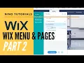 Wix Menus Pages Part 2 - Wix For Beginners