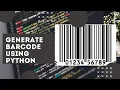 Generating a barcode using python barcode generator
