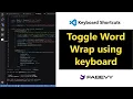 Visual Studio Code Shortcut 10 Toggle word wrap using Keyboard