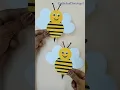 DIY Super Easy Paper Bumble Bee Honey Bee Paper Craft Idea Tutorial Shorts