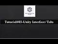 Learn Unity 101 - Tutorial Unity Hierarchy Scene Game Inspector Project tabs