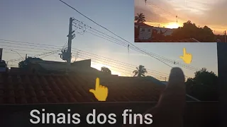 Sinais no céu nas Iluminarias Fim dos tempos no por do Sol e nascer do sol !