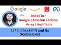 LeetCode 1346 Check If N and Its Double Exist Array Hash Table Google Amazon Adobe