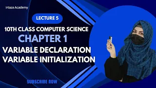 Variable Declaration Variable Initialization Activities 10th Class ComputerSci Chp