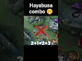 Lagu Hayabusa combo tutorial | unknown 🔥 | mobile legends | Hayabusa #mobilelegend #shorts  #hayabusa