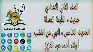 Hadith Hadith Five Prohibition Of Anger Second Year Of Middle School 