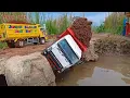Download Lagu Rc Excavator, Mobil Truk Oleng RC Canter Fuso Muat Tanah Dump Truck Isuzu nmr Oleng Jatuh Terguling