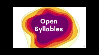 The Six Syllable Types Open Syllables