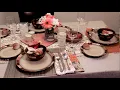 Gibson Casa Estebana 16 piece Dinnerware Set Service for 4 Beige and Brown 70736 16R