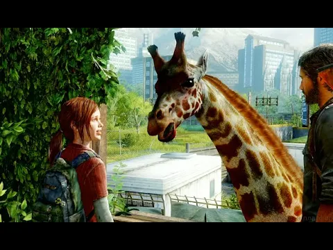 Элли впервые встречает жирафа: Одни из нас (The Last of Us) PS4 PRO HDR FULL HD 1080p