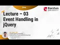 jQuery Part 03 Event Handling in jQuery Complete Beginner Tutorial