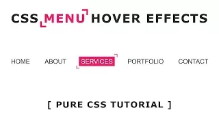 CSS Cool Menu Hover Effects 5 - Html5 Css3 Hover Effects