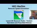 HEC ResSim Lesson 35 - Reservoir Rules