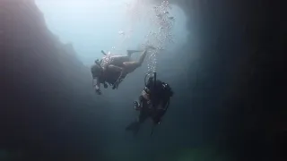 Sailing with a stop to get our advanced scuba rating