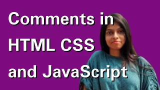 How to comment in HTML CSS and JavaScript