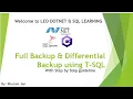 T-SQL FOR FULL DIFFERENTIAL BACKUP SQL SERVER