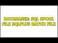 Databases SQL Spool FILE SQLPLUS BATCH FILE