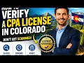 How to verify a CPA license in Colorado