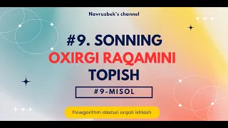Flowgorithm Sonning oxirgi raqamini topish