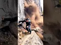 Download Lagu cliff landslide, earth and rocks fall on climber #collapse #disaster #earthquake