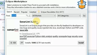 SonarLint Eclipse plugin Integration with Eclipse Mars