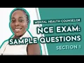 NCE Section 1 Sample Questions - Post Grad School w Asha Mini-Series Part 3