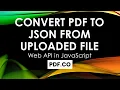 Convert PDF to JSON from Uploaded File in JavaScript Node js