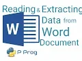 Reading and Extracting Data from a MS Word File