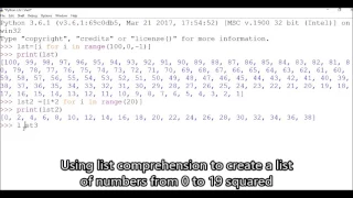 List comprehension reversing numbers doubling and squaring numbers Python